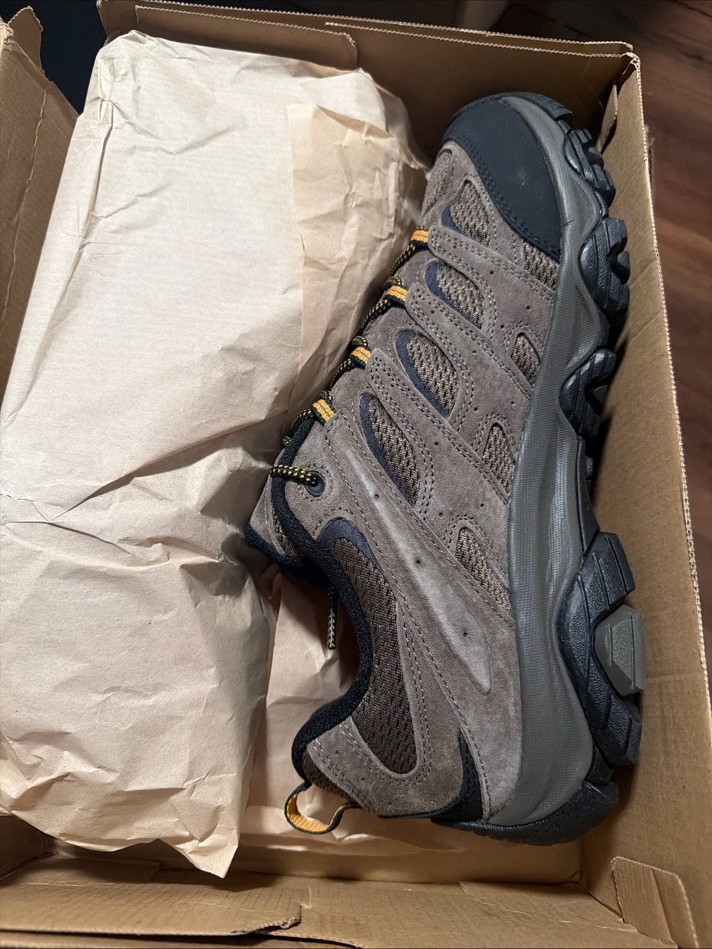 Merrell Moab 3 Men Size 13 Walnut Leather Hiking Shoe J035893 Vibram